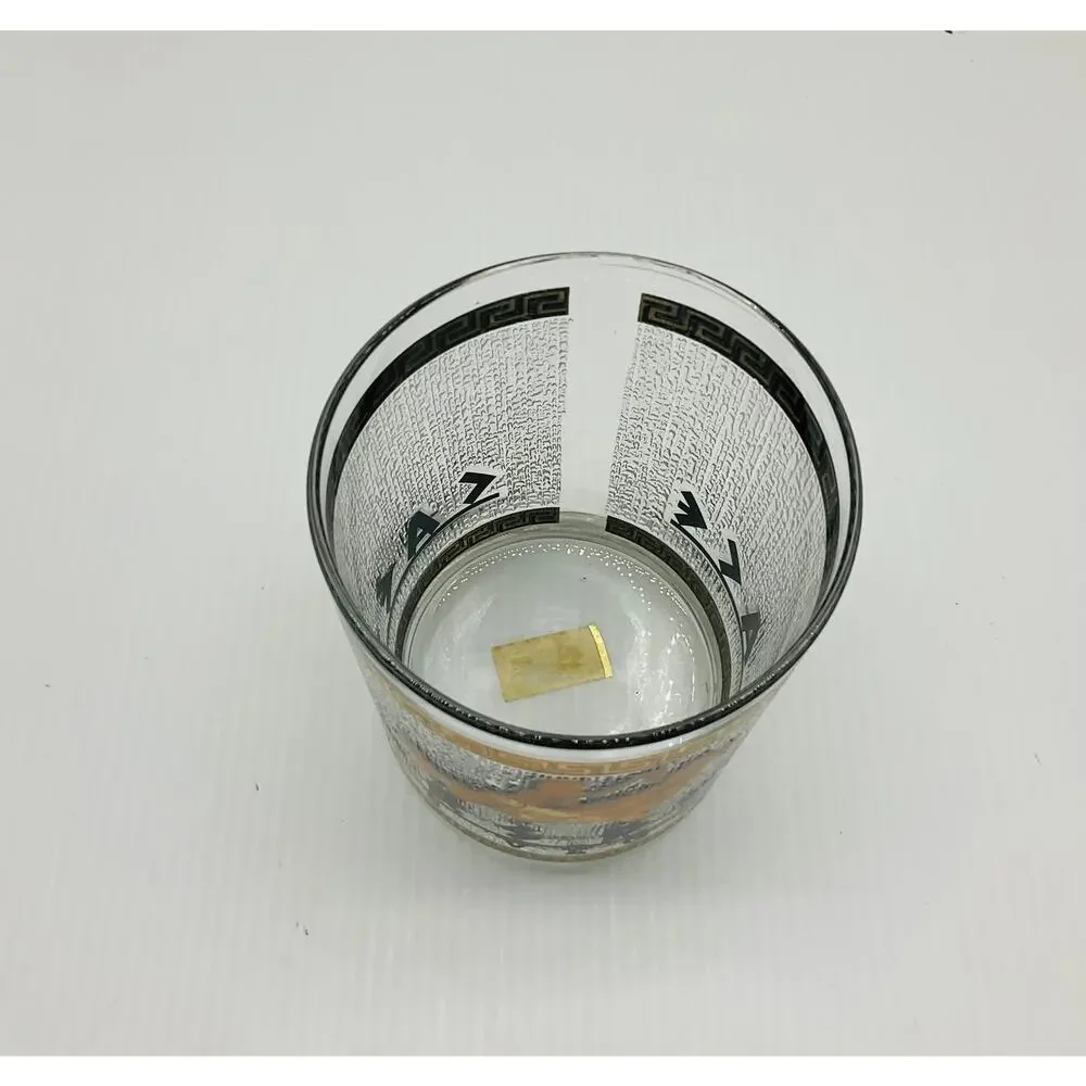 Vintage Caesars Palace Las Vegas Lowball Rocks Whiskey Glass 22K Gold